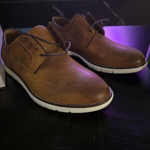 Johnston & Murphy Tan Leather Oxfords